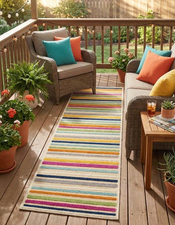 2' x 10' Easy-Clean Aruba Indoor / Outdoor Runner Rug