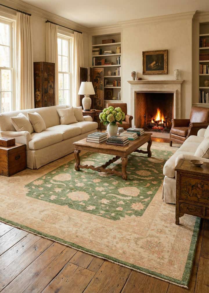 8' 3 x 11' 2 Hand Knotted Peshawar Ziegler Rug