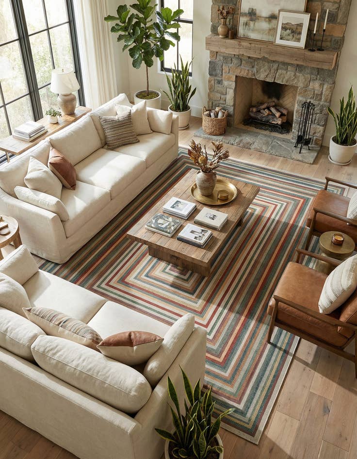 Detail image of 12' x 16'  Washable Baja Indoor / Outdoor Rug