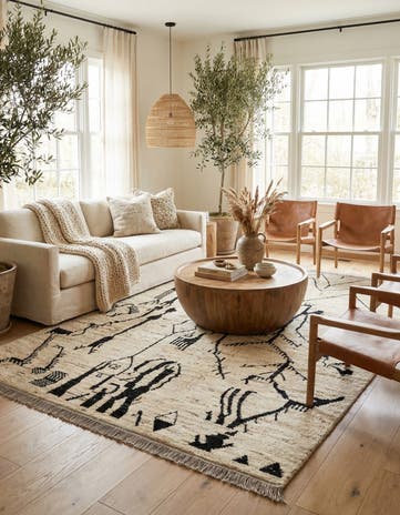 6' 8 x 9' 9 Hand Knotted Darya Wool Rug