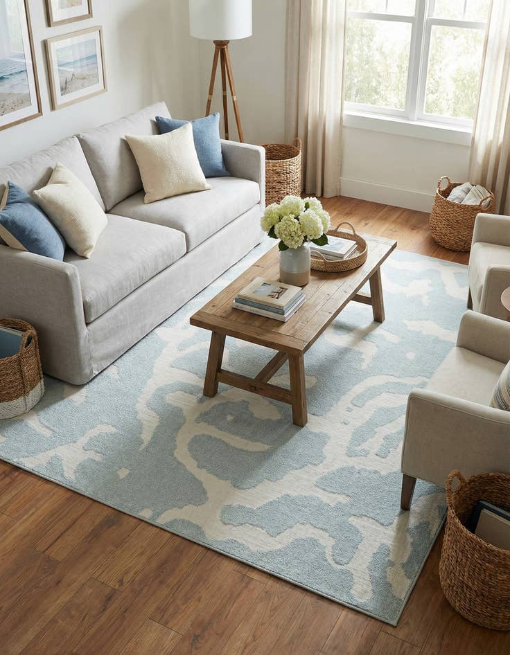 Detail image of 7' 10 x 7' 10 Easy-Clean Sabrina Soto Indoor / Outdoor Square Rug