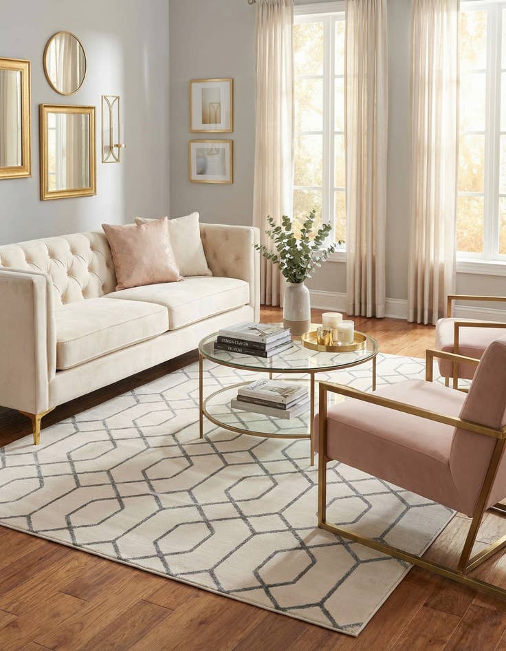 Detail image of 7' x 10'  Marilyn Monroe™ Glam Trellis Rug