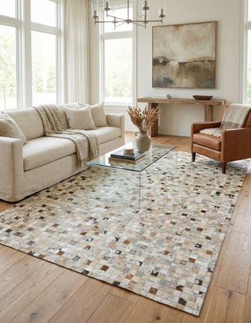 5' 1 x 7' 11 Cowhide Stocks Rug
