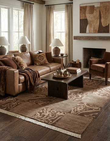 4' 11 x 6' 8 Hand Knotted Darya Wool Rug