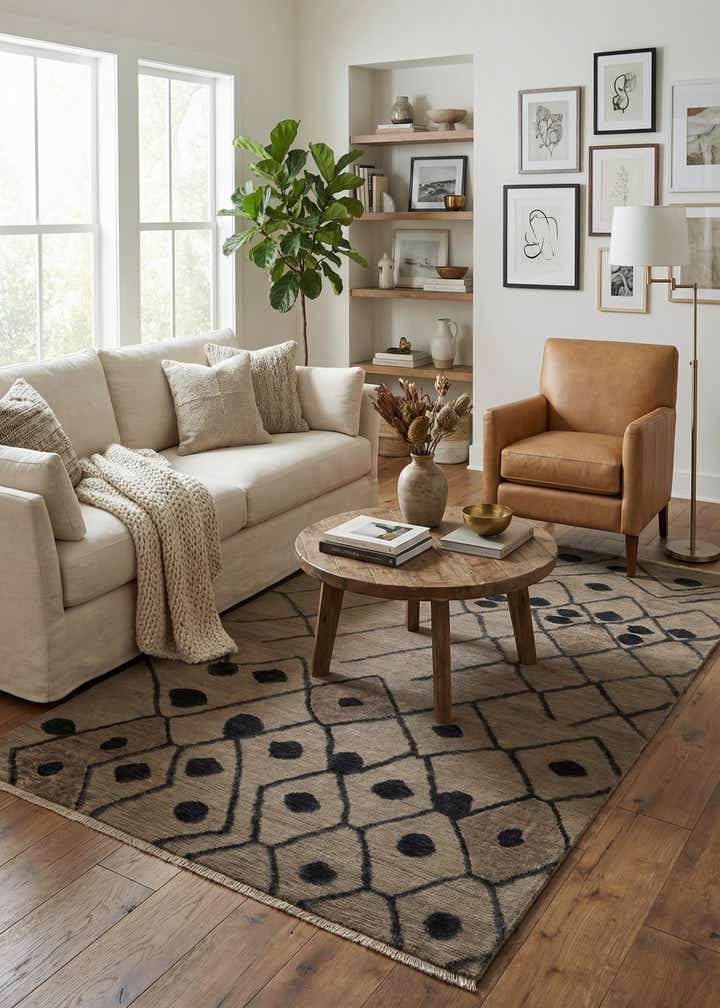 6' 6 x 9' 10 Hand Knotted Darya Wool Rug