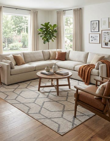 Ivory Eco Trellis Rug