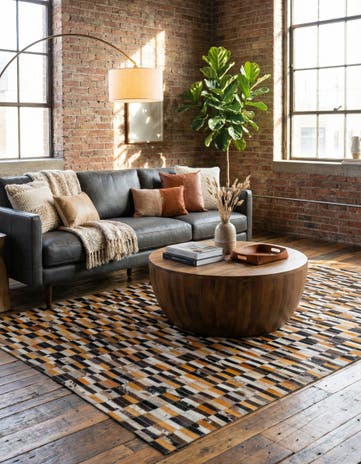 5' x 7' 10 Cowhide - Patchwork Rug