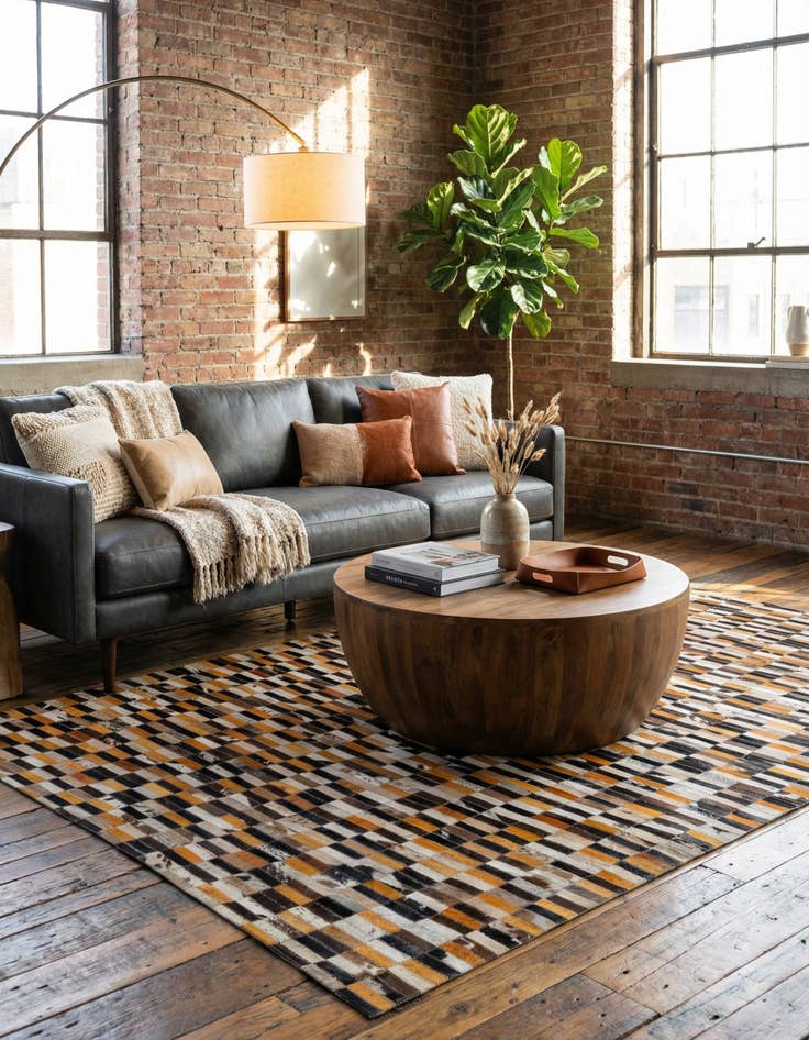 Detail image of  5' x 7' 10 Cowhide - Patchwork Rug