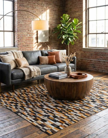 5' x 7' 10 Cowhide - Patchwork Rug