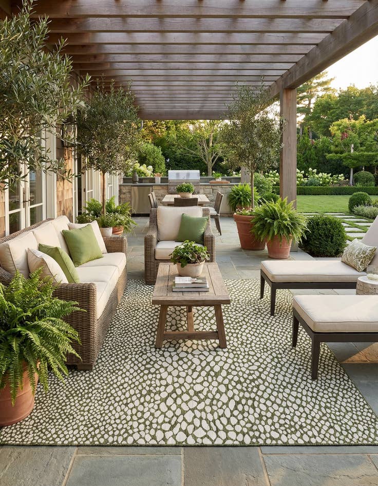 Detail image of  10' 8 x 10' 8  Washable Jill Zarin Cape Town Indoor / Outdoor Square Rug