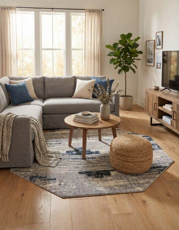 Gray Tucson Octagon Rug
