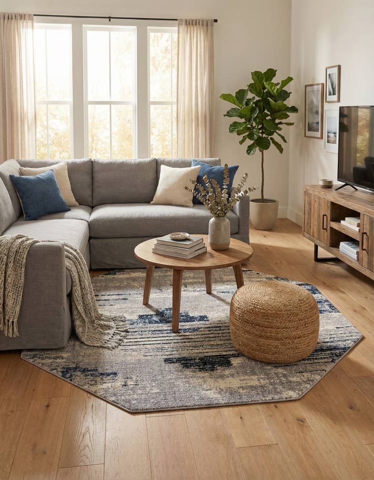 Detail image of 7' x 7' Tucson Octagon Rug