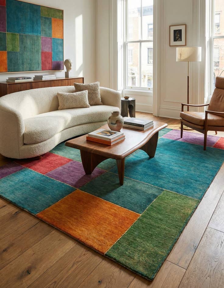 Detail image of 4' 11 x 6' 5 Juma Wool Rug