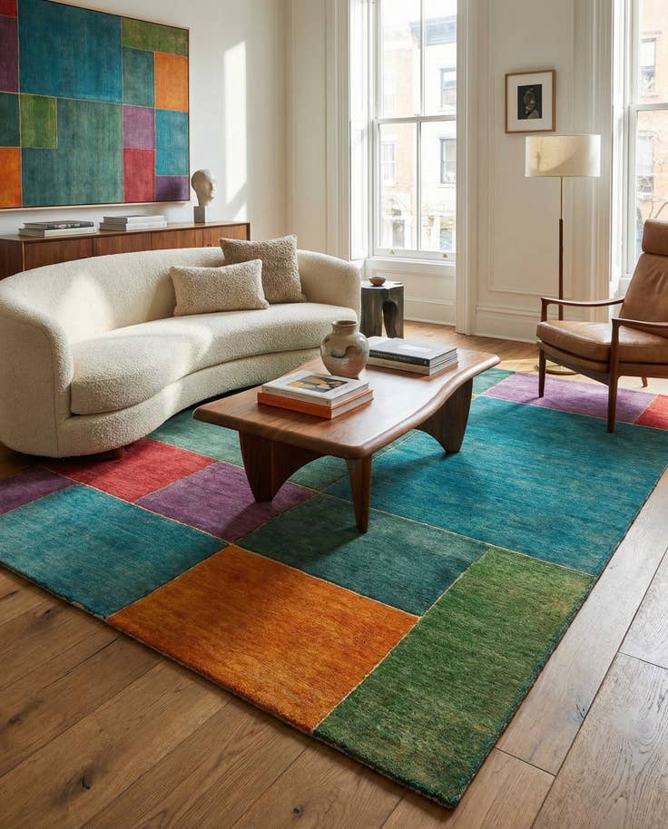 Detail image of 4' 11 x 6' 5 Juma Wool Rug