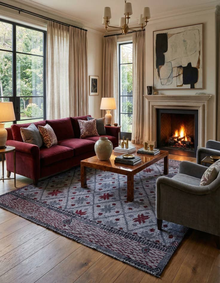 Detail image of  8' 6 x 9' 10  Hand Knotted Darya Wool Rug