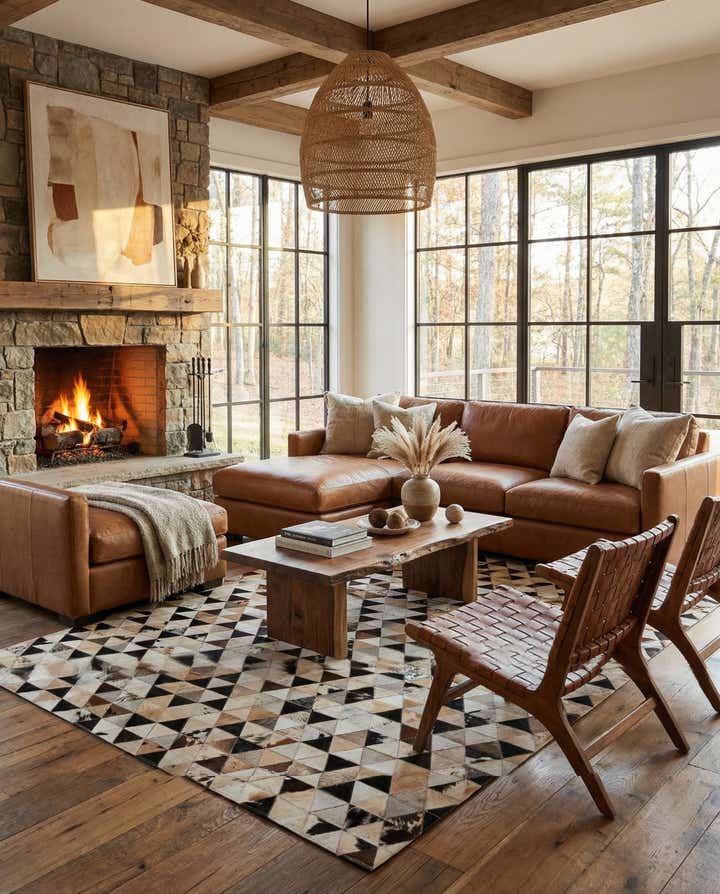 5' 2 x 8' Cowhide - Patchwork Rug