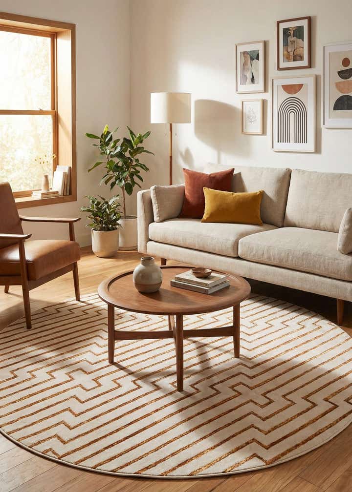 7' 10 x 7' 10 Vogue Geo Round Rug
