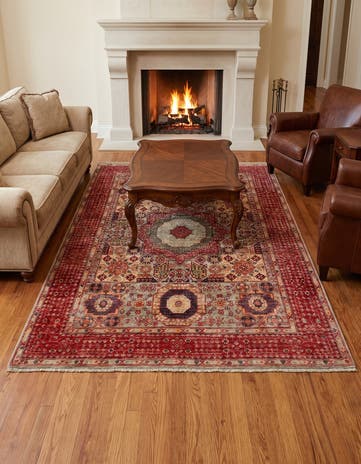 5' x 6' 8 Hand Knotted Mamluk Ziegler Rug