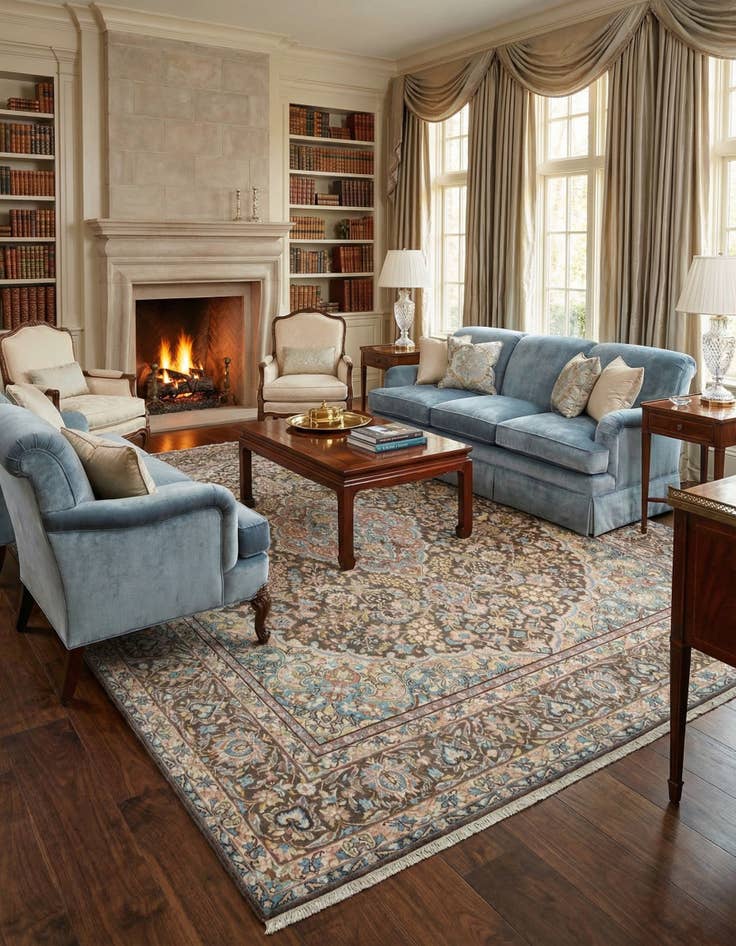 Detail image of 9' 7 x 12' 8 Kerman Rug