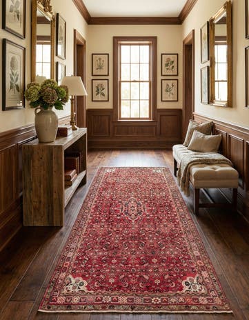 4' 10 x 10' 3 Hossainabad Wool Runner Rug