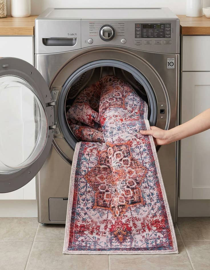 Detail image of 2' x 13'  Washable Renaissance Runner Rug