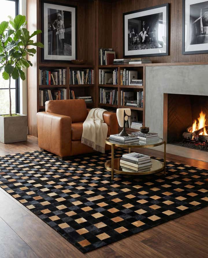 8' x 9' 11 Cowhide - Patchwork Rug