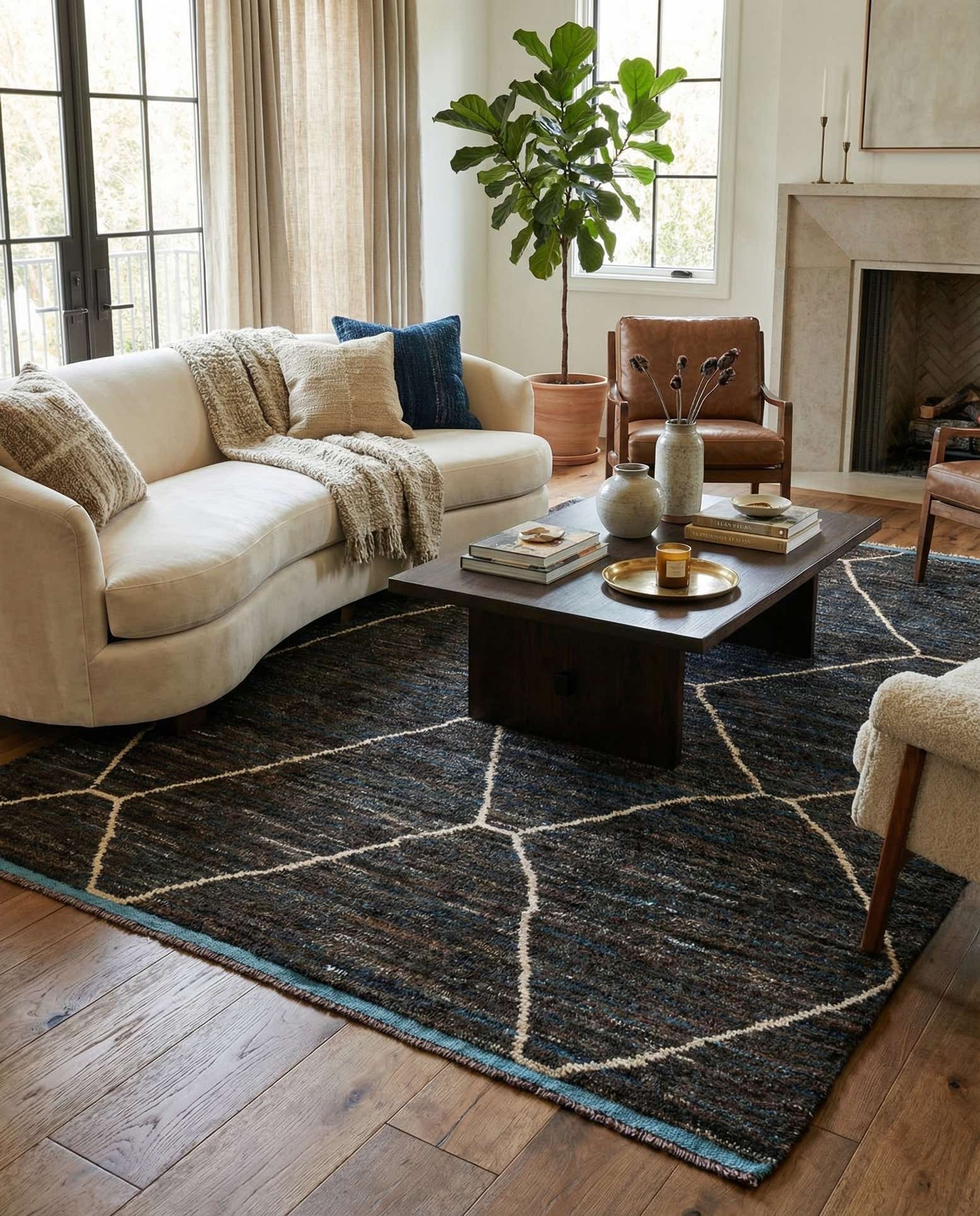 7' 7 x 10' 5 Hand Knotted Moroccan Wool Rug