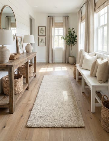 2' x 8' Soft Solid Shag Runner Rug