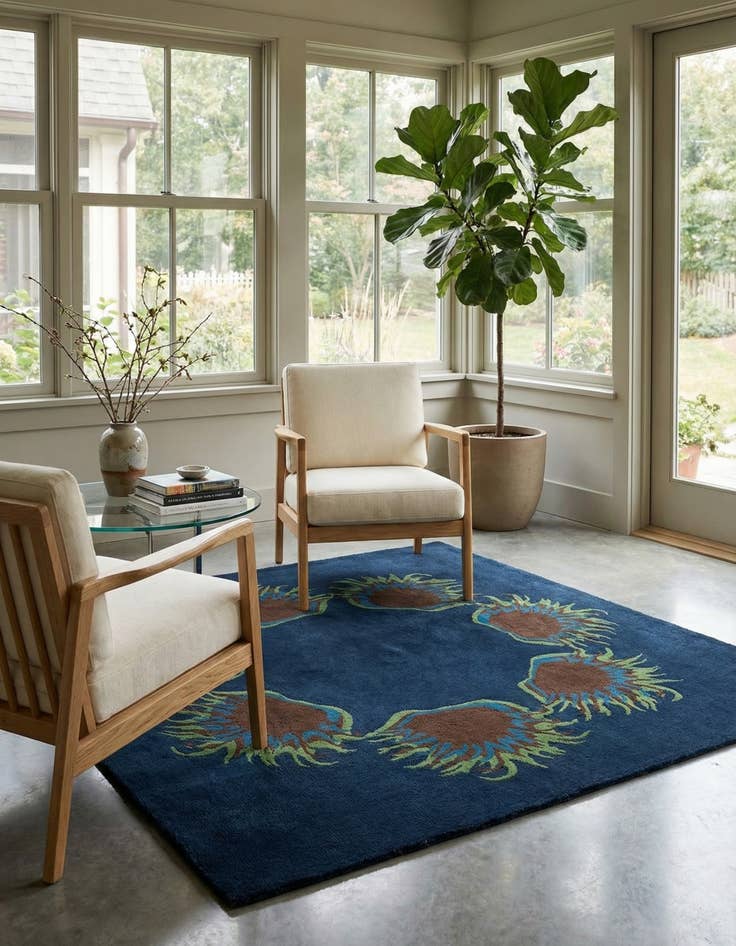 Detail image of 7' 5 x 7' 6 Agra Rug