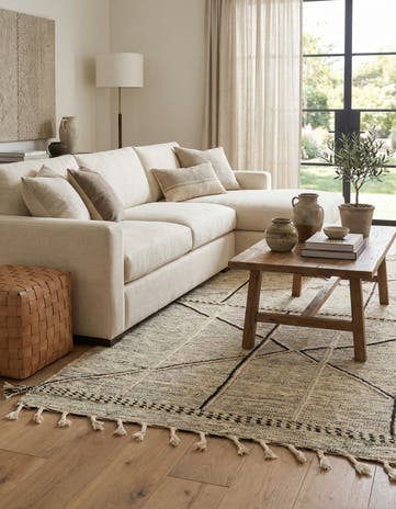 5' x 8' 3 Hand Knotted Moroccan Wool Rug