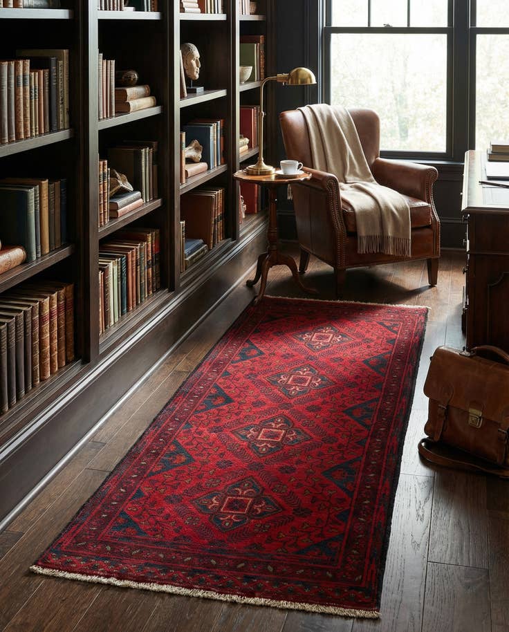 Detail image of 2' 6 x 6' 1 Hand Knotted Khal Mohammadi Wool Runner Rug