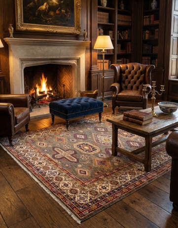 5' 7 x 7' 10 Kazak Wool Rug
