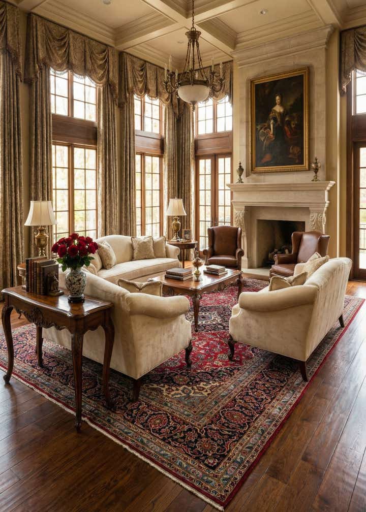 9' 7 x 13' Hand Knotted Kashan Persian Wool Rug