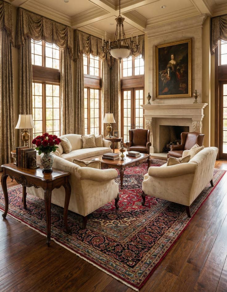 Detail image of 9' 7 x 13'  Hand Knotted Kashan Persian Wool Rug