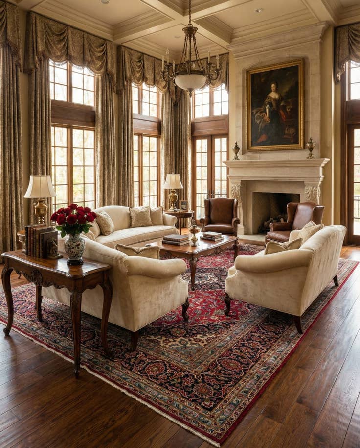 Detail image of 9' 7 x 13' Hand Knotted Kashan Persian Wool Rug