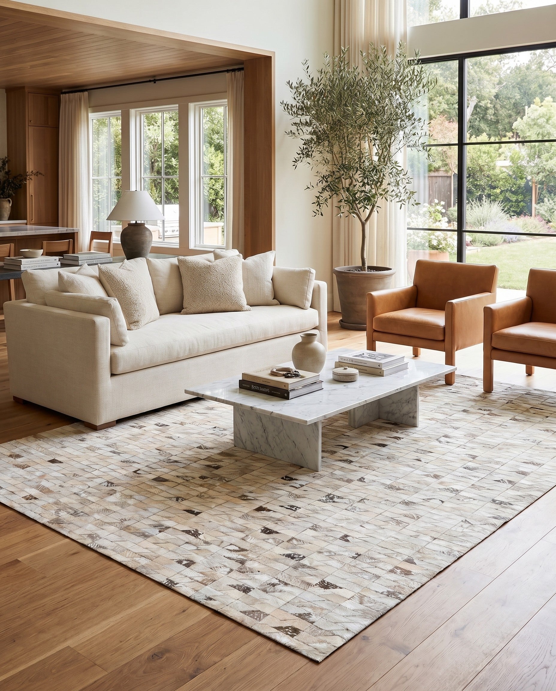 5' 4 x 7' 5 Cowhide Rug