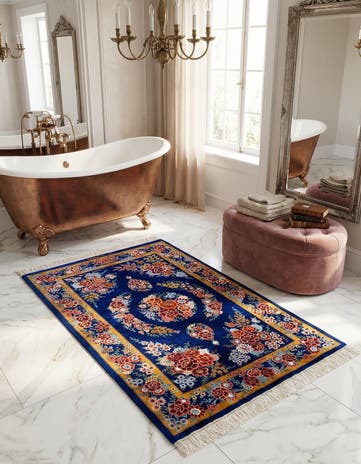 2' 6 x 4' 2 Ghom Silk Rug