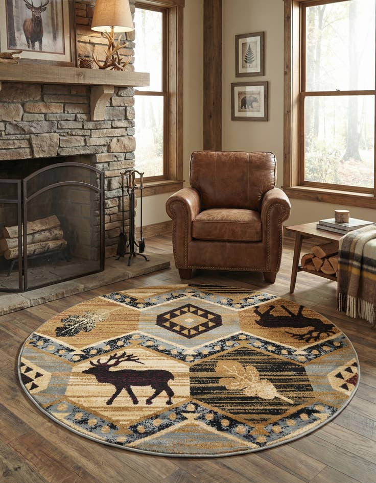 Detail image of 4' x 4' Pioneer Round Rug