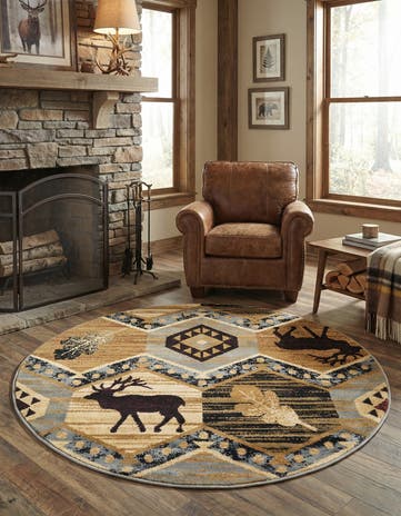4' x 4' Pioneer Round Rug