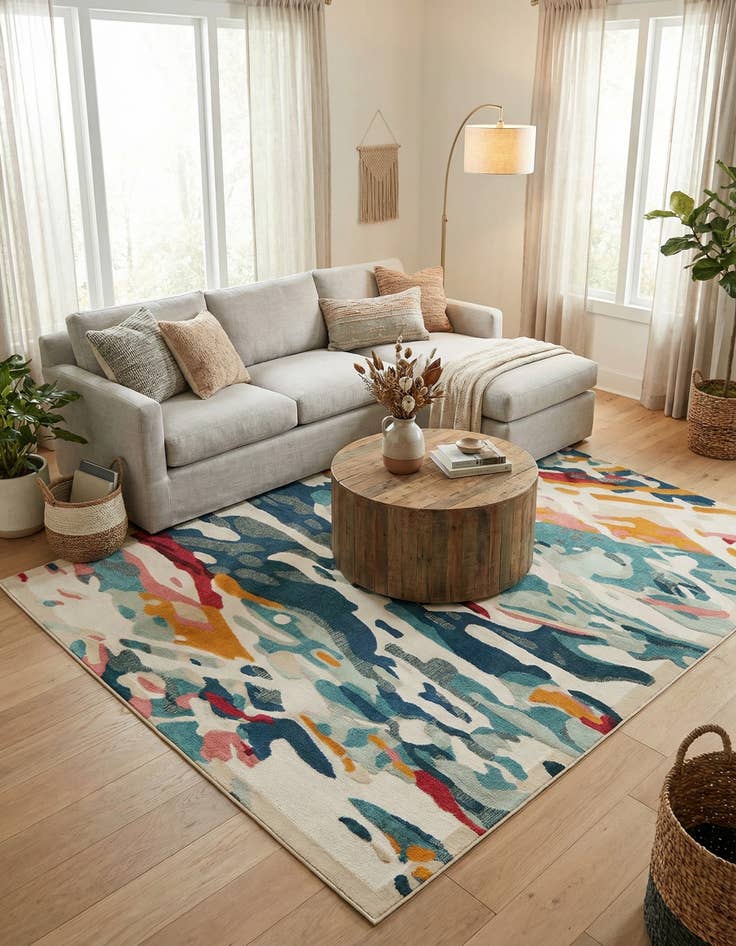 Detail image of 7' 10 x 10' Easy-Clean Casablanca Indoor / Outdoor Rug