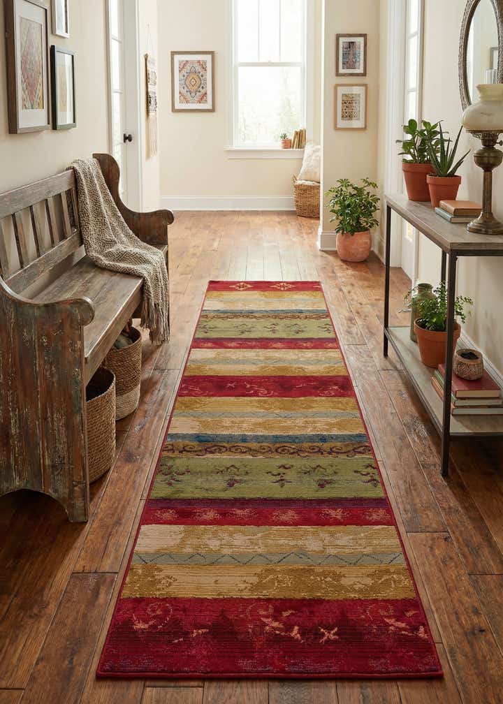 2' 7 x 12' Easy-Clean Modern Indoor / Outdoor Runner Rug