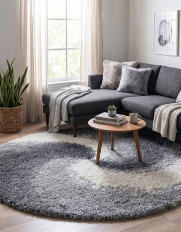 5' 3 x 5' 3 Soft Touch Shag Round Rug