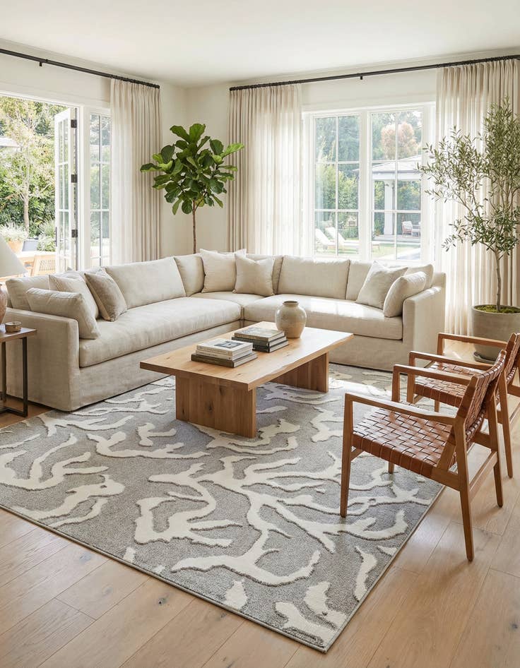 Detail image of  10' x 14'  Washable Sabrina Soto Indoor / Outdoor Rug