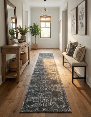 Dark Gray Bexley Runner Rug
