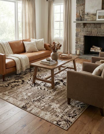 Chocolate Brown Nepal Square Rug