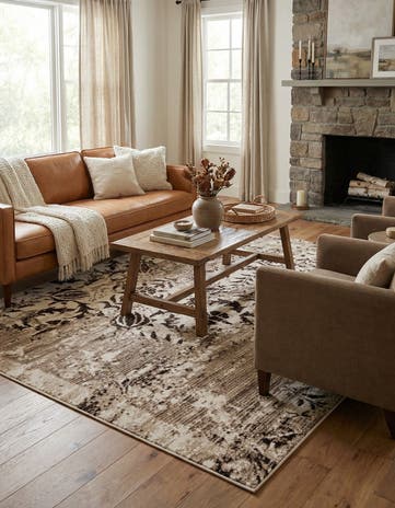 Chocolate Brown Nepal Square Rug