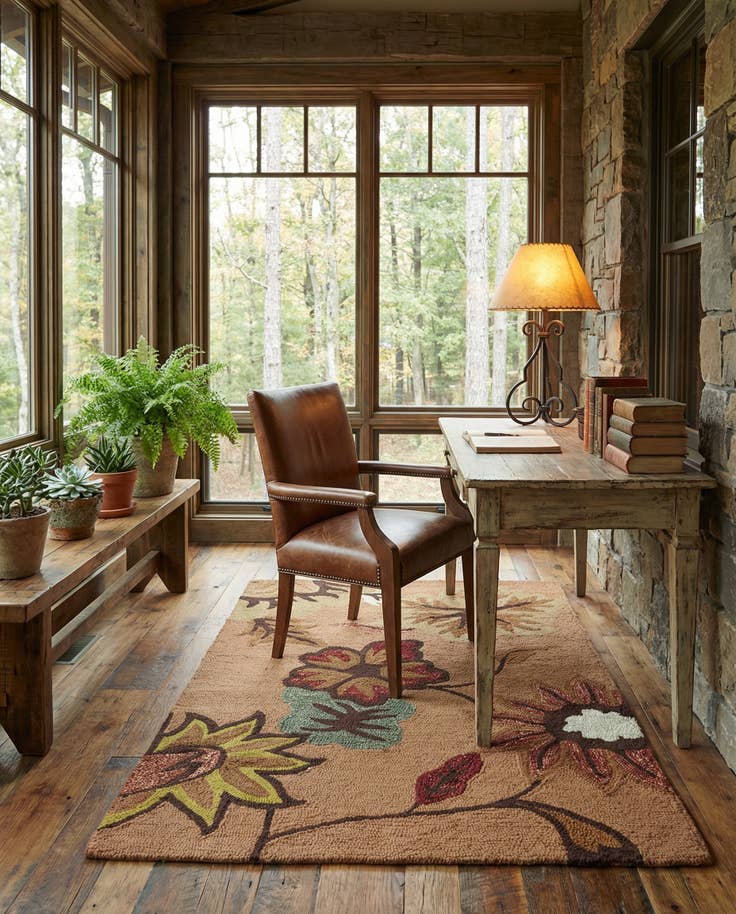Detail image of 4' x 6' Agra Rug