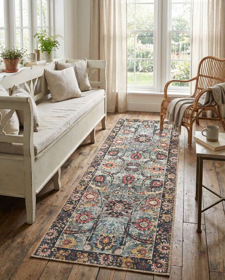 2' x 6' 1 Washable Timeless Runner Rug