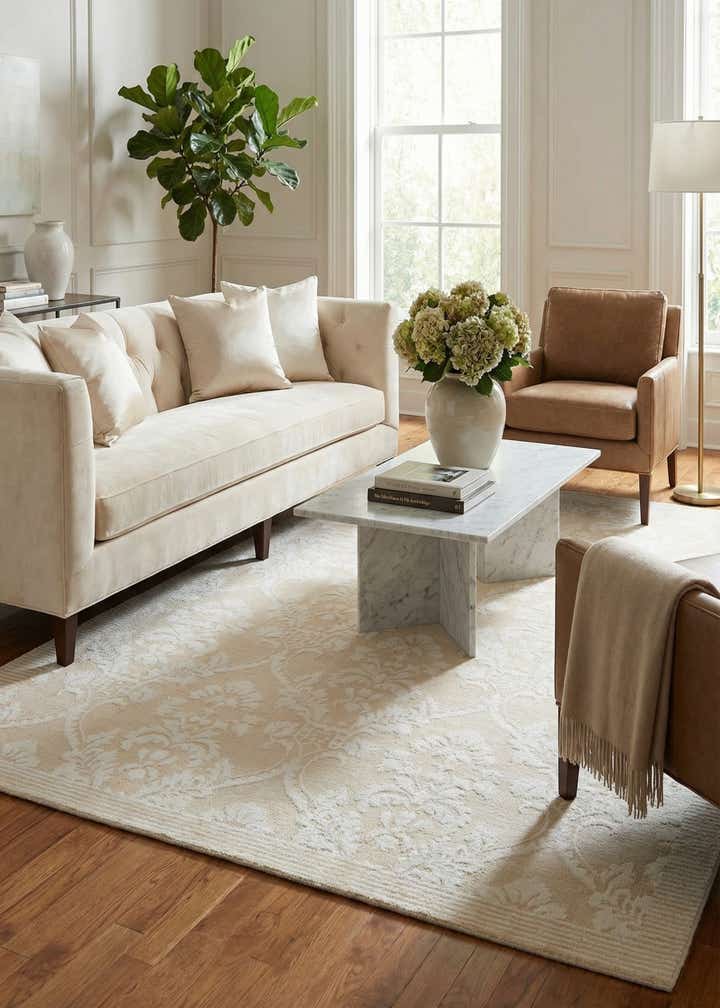 5' 7 x 7' 10 Hand Knotted Darya Wool Rug