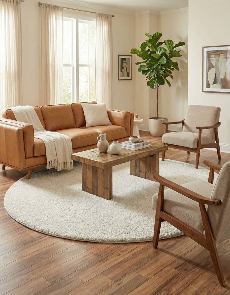 Detail image of 10' x 10' Jill Zarin Shaggy Chic Round Rug